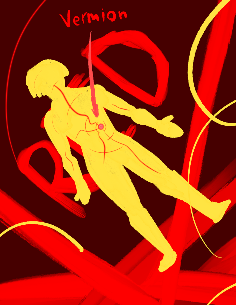 The vermion inside Red's body